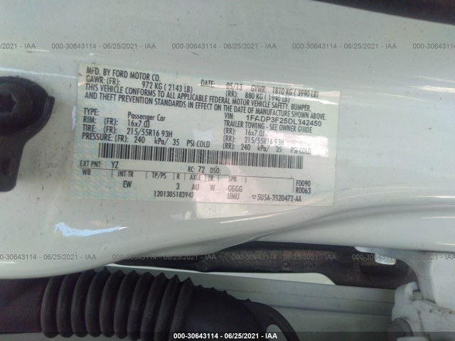 Photo 8 VIN: 1FADP3F25DL342450 - FORD FOCUS 