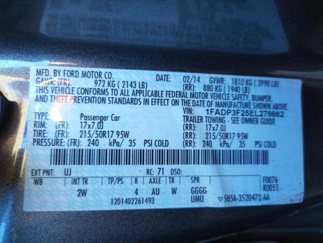 Photo 11 VIN: 1FADP3F25EL276662 - FORD FOCUS SE 