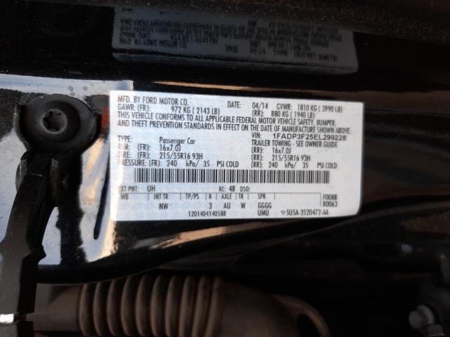 Photo 9 VIN: 1FADP3F25EL299228 - FORD FOCUS SE 