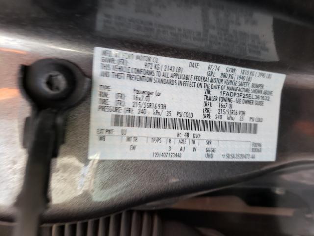 Photo 9 VIN: 1FADP3F25EL361632 - FORD FOCUS SE 