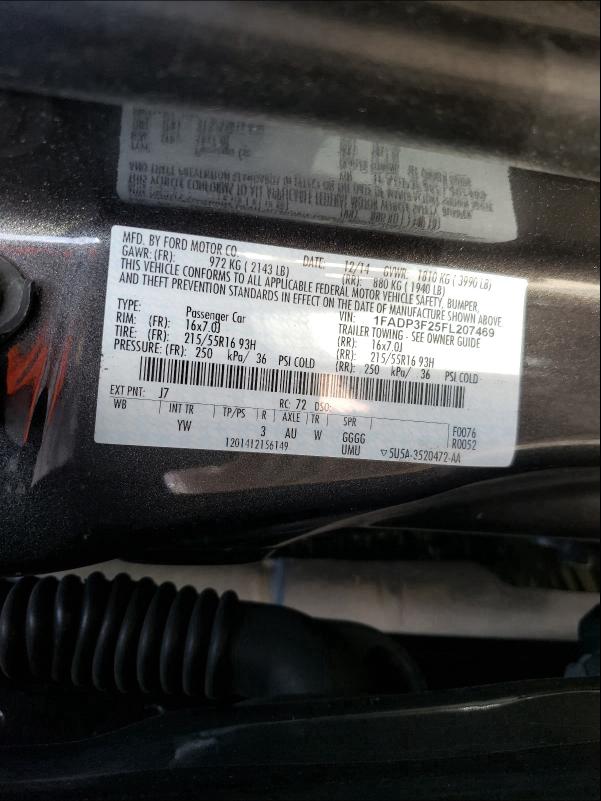 Photo 9 VIN: 1FADP3F25FL207469 - FORD FOCUS SE 