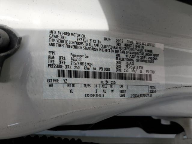 Photo 12 VIN: 1FADP3F25FL292068 - FORD FOCUS SE 