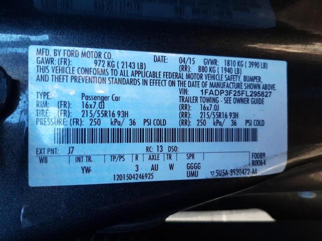 Photo 9 VIN: 1FADP3F25FL295827 - FORD FOCUS SE 