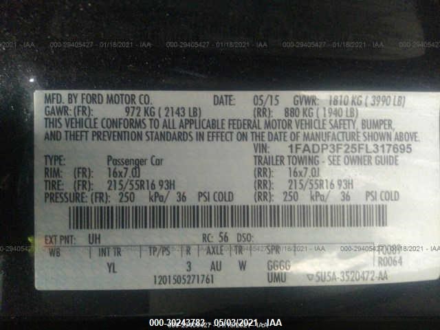 Photo 8 VIN: 1FADP3F25FL317695 - FORD FOCUS 