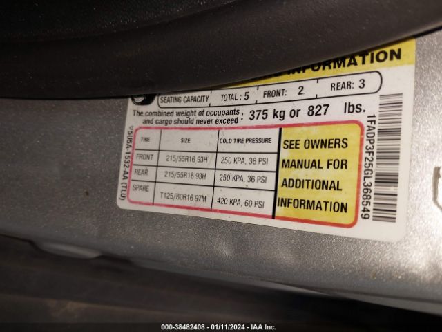 Photo 8 VIN: 1FADP3F25GL368549 - FORD FOCUS 