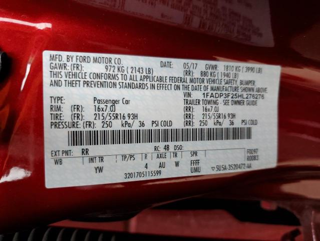 Photo 11 VIN: 1FADP3F25HL276276 - FORD FOCUS 