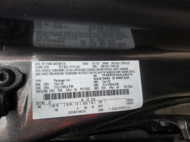 Photo 9 VIN: 1FADP3F25JL246314 - FORD FOCUS SE 