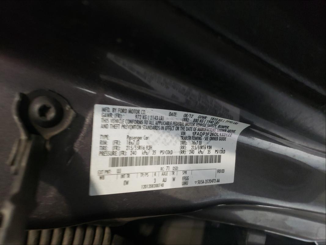 Photo 9 VIN: 1FADP3F26DL133122 - FORD FOCUS SE 