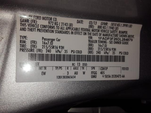 Photo 9 VIN: 1FADP3F26DL284879 - FORD FOCUS SE 