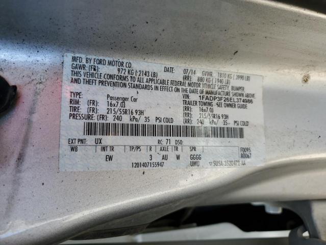 Photo 11 VIN: 1FADP3F26EL374986 - FORD FOCUS 