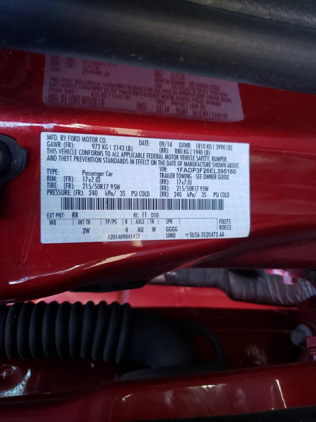 Photo 9 VIN: 1FADP3F26EL395160 - FORD FOCUS SE 