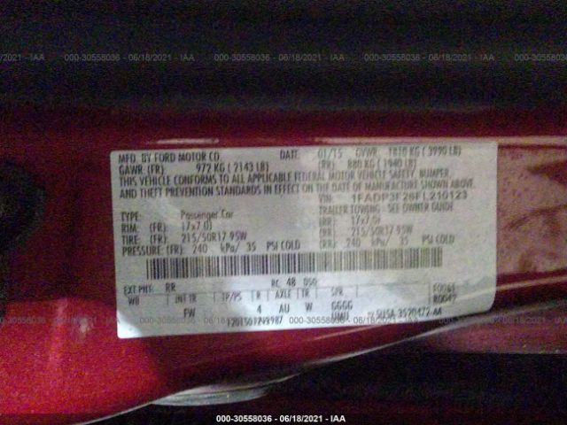 Photo 8 VIN: 1FADP3F26FL210123 - FORD FOCUS 