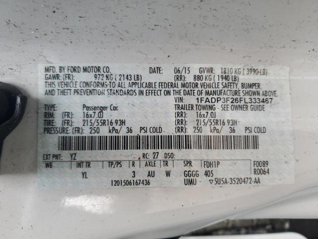 Photo 11 VIN: 1FADP3F26FL333467 - FORD FOCUS 