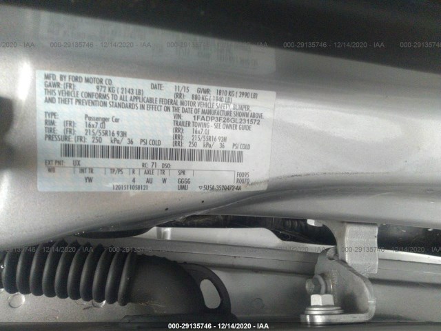 Photo 8 VIN: 1FADP3F26GL231572 - FORD FOCUS 