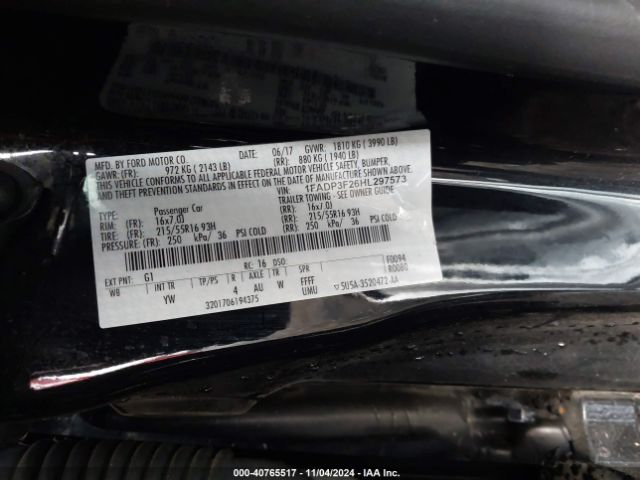 Photo 8 VIN: 1FADP3F26HL297573 - FORD FOCUS 