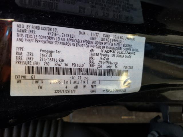 Photo 9 VIN: 1FADP3F26JL224645 - FORD FOCUS 