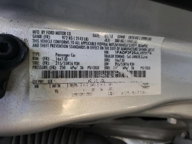 Photo 9 VIN: 1FADP3F26JL253174 - FORD FOCUS SE 