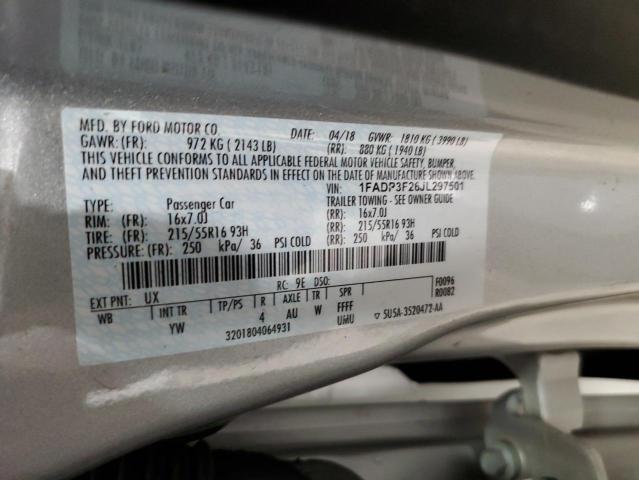 Photo 11 VIN: 1FADP3F26JL297501 - FORD FOCUS SE 