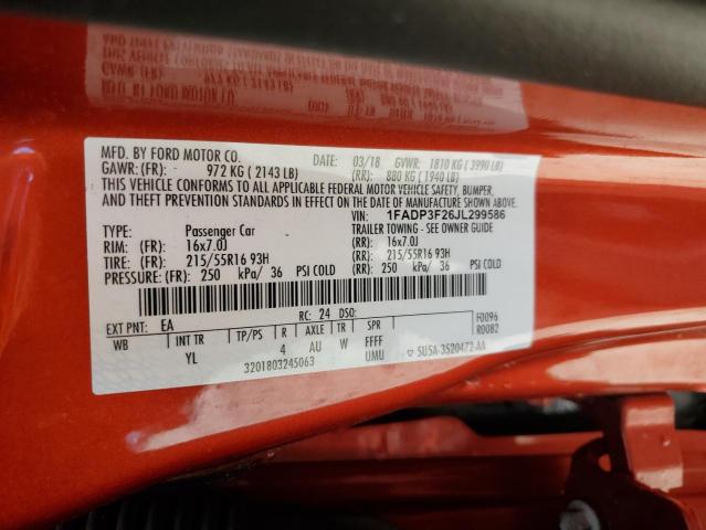 Photo 11 VIN: 1FADP3F26JL299586 - FORD FOCUS 