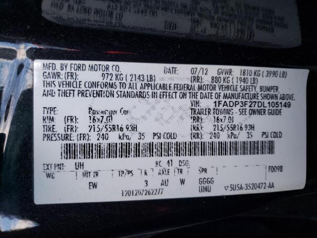 Photo 9 VIN: 1FADP3F27DL105149 - FORD FOCUS SE 