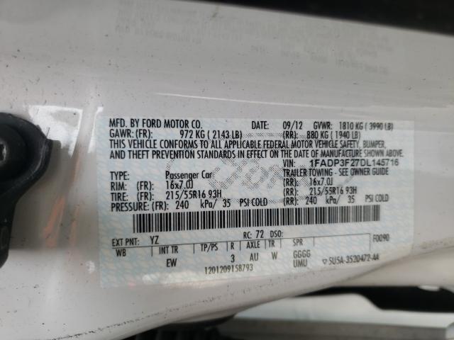 Photo 9 VIN: 1FADP3F27DL145716 - FORD FOCUS SE 