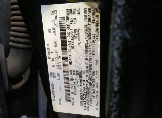 Photo 8 VIN: 1FADP3F27DL235111 - FORD FOCUS 