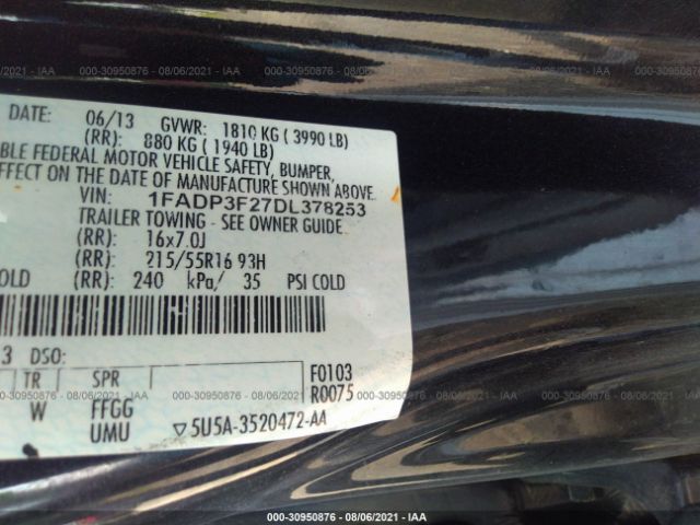 Photo 8 VIN: 1FADP3F27DL378253 - FORD FOCUS 