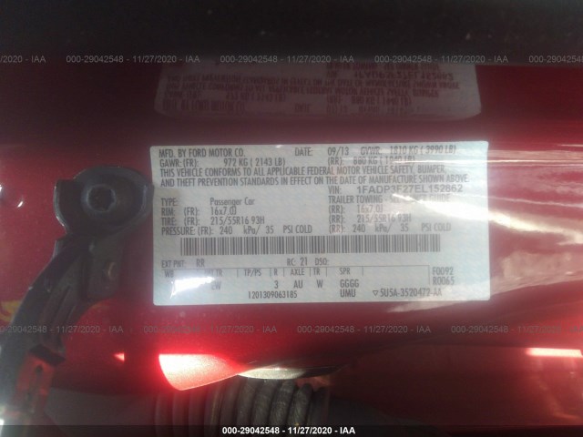 Photo 8 VIN: 1FADP3F27EL152862 - FORD FOCUS 