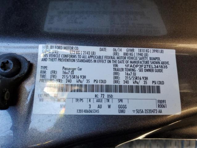 Photo 9 VIN: 1FADP3F27EL341835 - FORD FOCUS SE 