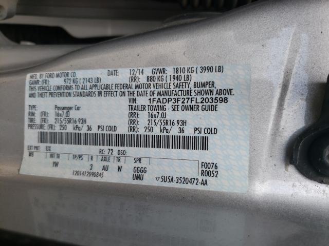 Photo 9 VIN: 1FADP3F27FL203598 - FORD FOCUS SE 