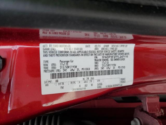 Photo 11 VIN: 1FADP3F27FL247116 - FORD FOCUS SE 