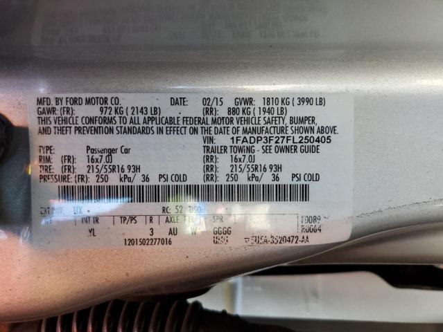 Photo 11 VIN: 1FADP3F27FL250405 - FORD FOCUS SE 