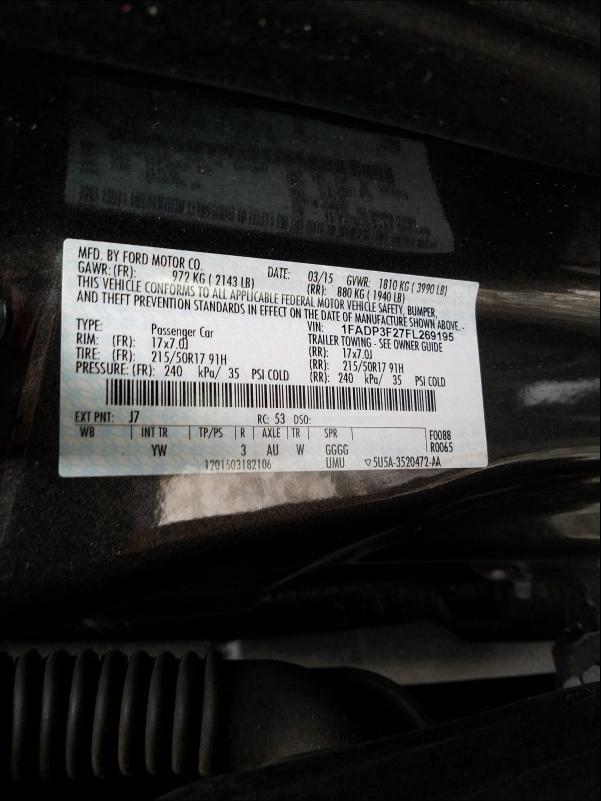 Photo 9 VIN: 1FADP3F27FL269195 - FORD FOCUS SE 