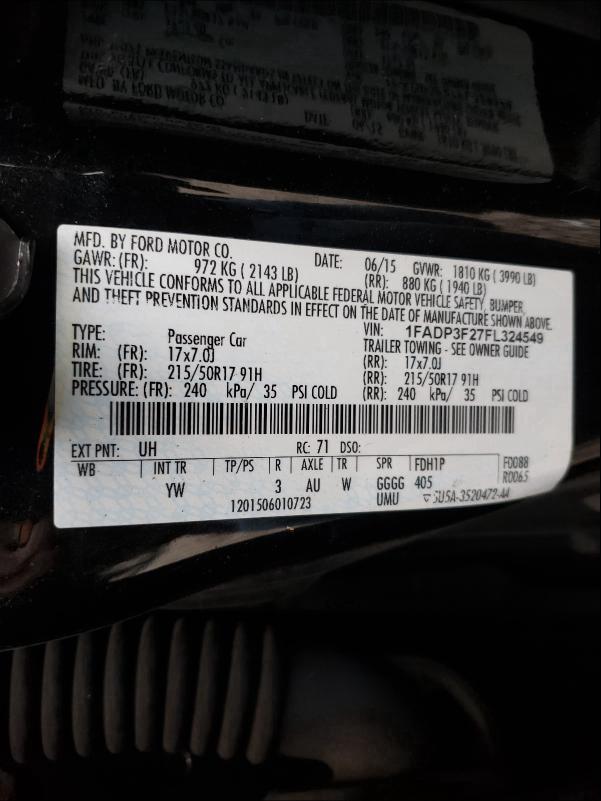 Photo 9 VIN: 1FADP3F27FL324549 - FORD FOCUS SE 