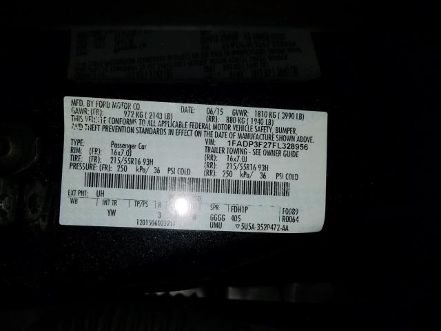 Photo 9 VIN: 1FADP3F27FL328956 - FORD FOCUS SE 