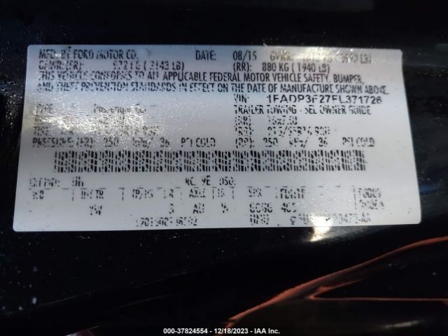 Photo 8 VIN: 1FADP3F27FL371726 - FORD FOCUS 