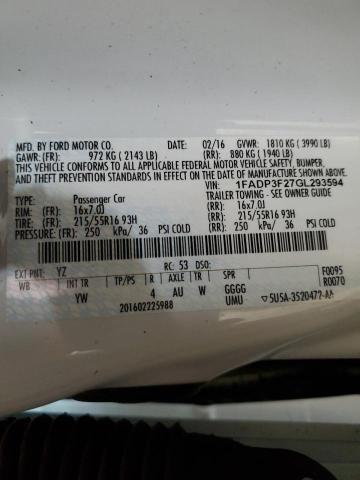 Photo 11 VIN: 1FADP3F27GL293594 - FORD FOCUS 