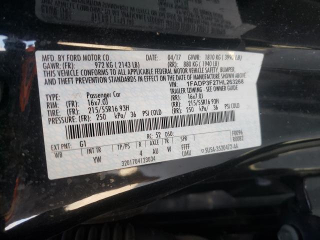 Photo 9 VIN: 1FADP3F27HL263268 - FORD FOCUS 