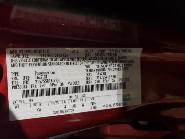 Photo 11 VIN: 1FADP3F27HL313991 - FORD FOCUS 