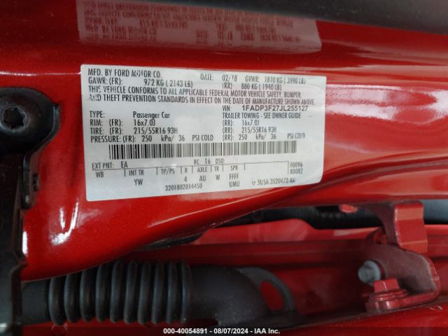 Photo 8 VIN: 1FADP3F27JL255127 - FORD FOCUS 