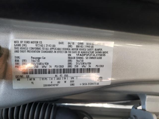 Photo 9 VIN: 1FADP3F27JL315035 - FORD FOCUS 