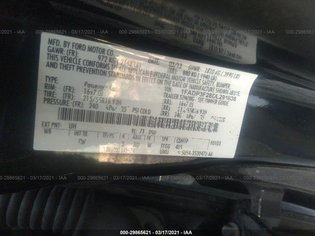 Photo 8 VIN: 1FADP3F28DL291638 - FORD FOCUS 