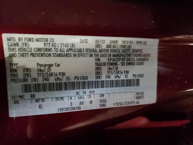 Photo 12 VIN: 1FADP3F28DL340403 - FORD FOCUS SE 