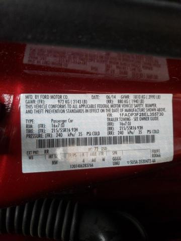 Photo 9 VIN: 1FADP3F28EL355730 - FORD FOCUS SE 