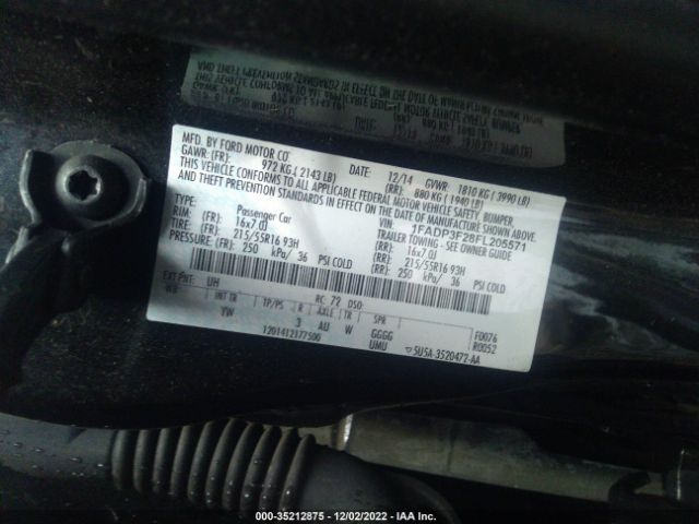 Photo 8 VIN: 1FADP3F28FL205571 - FORD FOCUS 