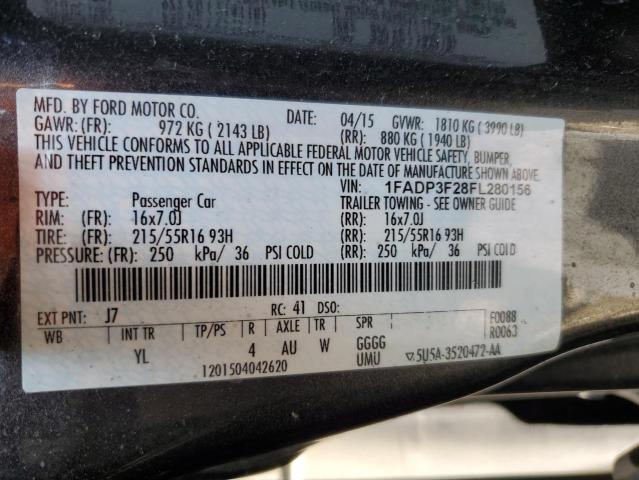 Photo 12 VIN: 1FADP3F28FL280156 - FORD FOCUS 