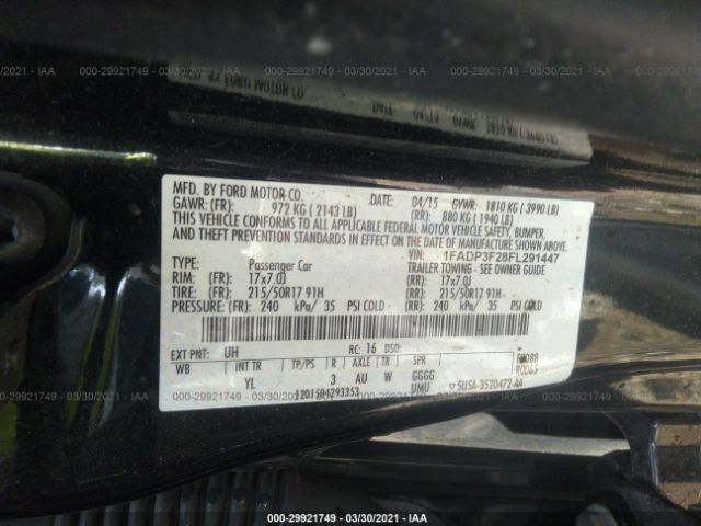 Photo 8 VIN: 1FADP3F28FL291447 - FORD FOCUS 