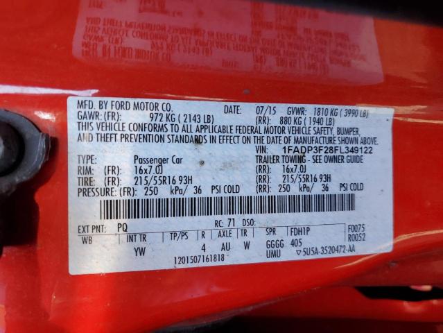 Photo 11 VIN: 1FADP3F28FL349122 - FORD FOCUS 