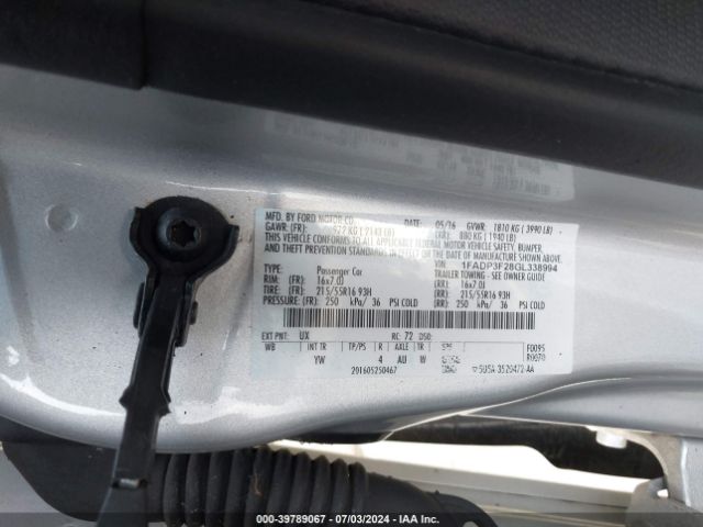 Photo 8 VIN: 1FADP3F28GL338994 - FORD FOCUS 