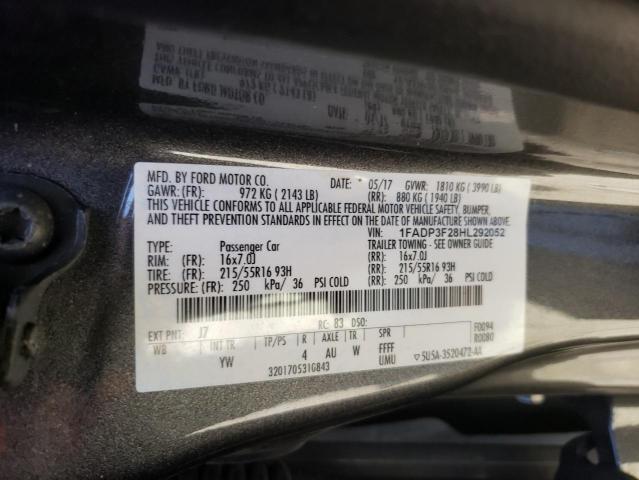 Photo 9 VIN: 1FADP3F28HL292052 - FORD FOCUS SE 